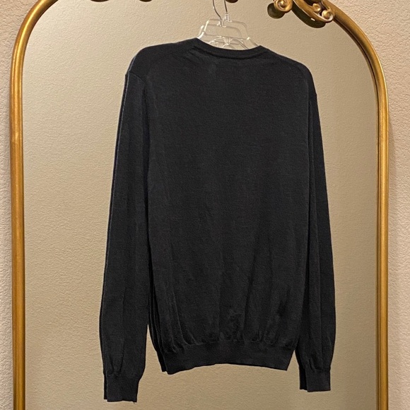 Joseph Abboud Men's Classic Black V-Neck 100% Merino Wool Sweater Size XL - Picture 6 of 9